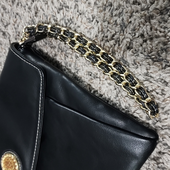 Anne klein wristlet black envelope purse like new no damage - Picture 7 of 8